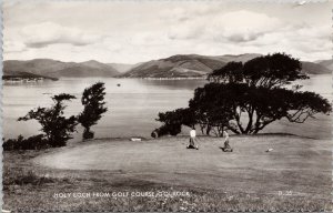 Holy Loch Golf Course Gourock Scotland Women Golfing RPPC Postcard H59 *as is