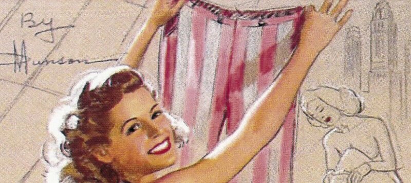 Lg Ca 1980s Pretty Lady Uncle Sam's Pants Risque Signed Munson Postcard - 1179