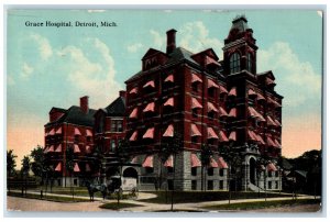 1913 Grace Hospital Woodward Avenue North Willis East Detroit Michigan Postcard