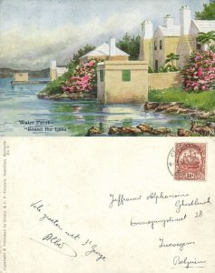 bermuda, Water Front, Round the Lane (1930s) Ethel & Tucker No. 9 Postcard