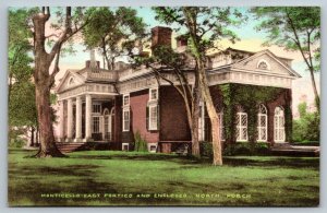 Hand Colored  Thomas Jefferson Monticello East Portico & North Porch  Postcard