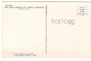 The First Church Of Christ, Scientist In Boston MA, Vintage 1962 Chrome Postcard