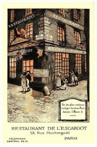 France Paris  Restaurant  De L'escargot
