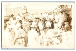 c1910's A Little Fun Aboard US Navy Ship Sailors RPPC Photo Antique Postcard