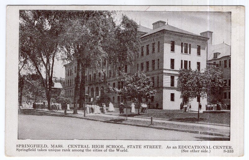 Springfield,  Mass, Central High School, State Street