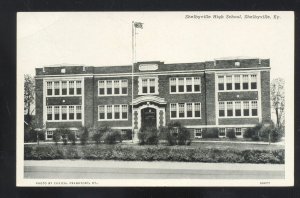 SHELBYVILLE KENTUCKY KY HIGH SCHOOL BUILDING VINTAGE POSTCARD