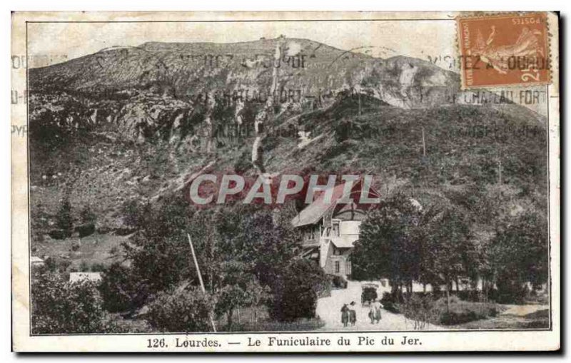 Old Postcard Lourdes Funiculaire du Pic du Jer