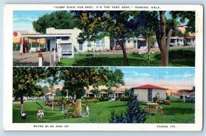 c1920's Camp Dixie For Rest Cabins Multiview Edmond Oklahoma OK Vintage Postcard