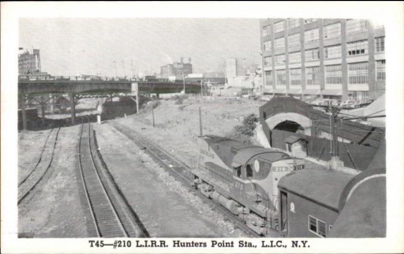Hunters Point Station Long Island City NY RR Train Old Postcard