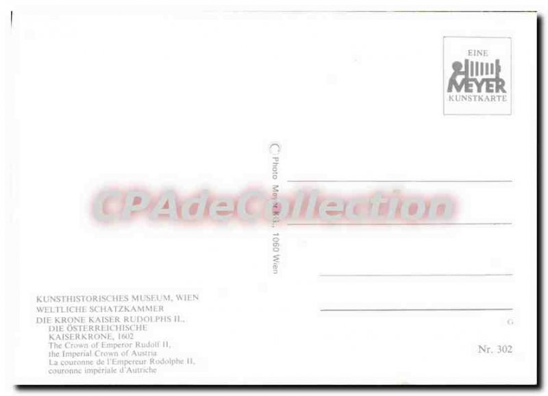 Modern Postcard Wien Kunsthistorisches Muselum Kaiserkrone