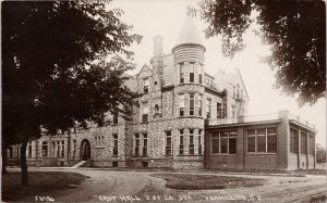 East Hall University of South Dakota Vermillion SD Co-Mo RPPC Postcard E81