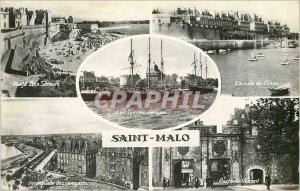 Modern Postcard Saint Malo (Ille et Vilaine) picturesque views Beach Bon Seco...