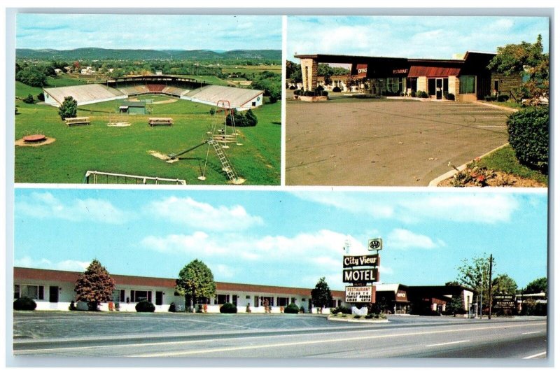 Williamsport Pennsylvania PA Postcard City View Motel Exterior Roadside c1960's