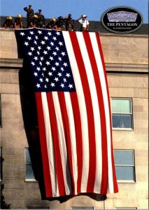 3~4X6 Postcards  Arlington, VA Virginia  PENTAGON & HUGE US FLAG & NIGHT VIEW