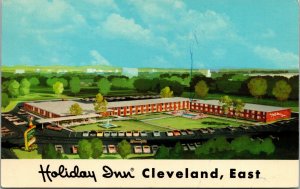 Vtg 1960s Holiday Inn East Hotel Cleveland Ohio OH Chrome Postcard