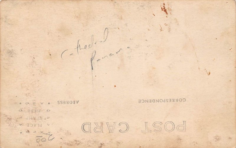 K4/ Panama RPPC Postcard c1910 Old Cathedral Destroyed by Pirates  462