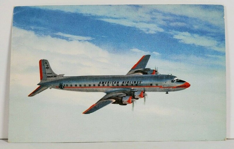 American Airlines The Mercury in Flight DC-7 Airliners Postcard M14