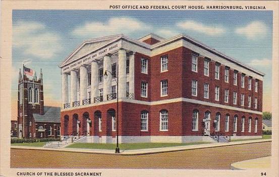 Post Office And Federal Court House Church Of The Blessed Sacrament Harrisonb...