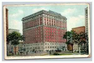 Vintage Early 1900's Postcard Hotel Tuller Detroit Michigan POSTED