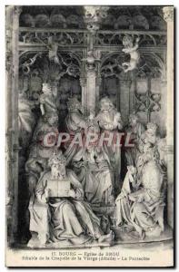 Postcard Old Brou Church Bourg Altarpiece of the Chapel of the Virgin The pen...