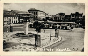 Portugal Praca Joao Lisboa Maranhao Lisbon Vintage RPPC 07.38