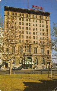 Newark New Jersey~Military Park Hotel~50s Car Parked~Hannau Color Postcard