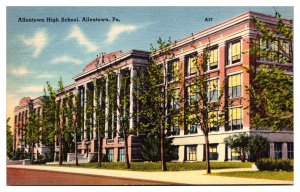 Vintage Allentown High School, Allentown, PA Postcard