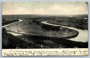 Lookout Mountain  Tennessee  Moccasin Bend  TN RIver   Postcard  1908