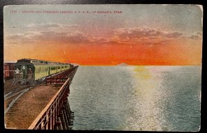 Vintage Postcard 1909 Sunset, Overland Limited, S.P.R.R,  Midlake, Utah (UT)