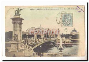 Paris (8th) Postcard The Old Bridge and alexander the great Palace