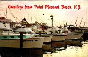 Postcard BOAT SCENE Point Pleasant New Jersey NJ AN1443