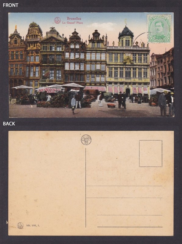 BELGIUM, Postcard, Brussels, La Grand Place