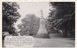 Civil War Monument Bethlehem Pennsylvania Dexter Press