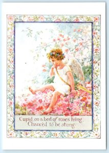 Artist Margaret Tarrant CUPID Rose ~ Medici Society 4x6 Repro Postcard