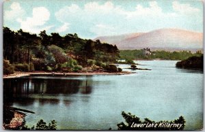 Lower Lake Killarney Ireland Forest Trees Mountain Postcard