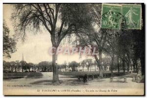 Old Postcard Fontenay le Comte A corner Fairground