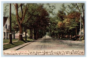 c1905 Main Street Dirt Road View Thomaston Maine ME Posted Antique Postcard