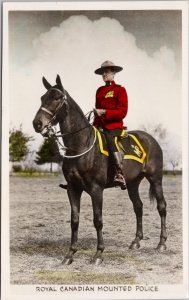 Royal Canadian Mounted Police RCMP Mountie Horse Gowen Sutton RPPC Postcard H23