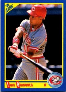 1990 Score Baseball Card Luis Quinones Cincinnati Reds sk2728