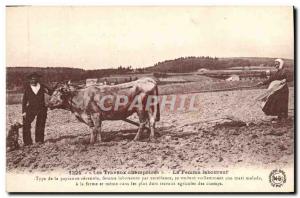 Old Postcard Folklore Work champetres The woman farmer