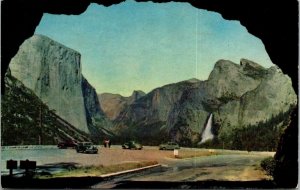 Yosemite National Park California CA View Valley Wawona Tunnel Postcard Curtiech 