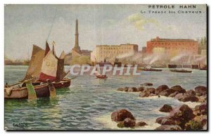 Postcard Old Boat Petrole Hahn the treasure of Port Hair Genoa Italy Italia