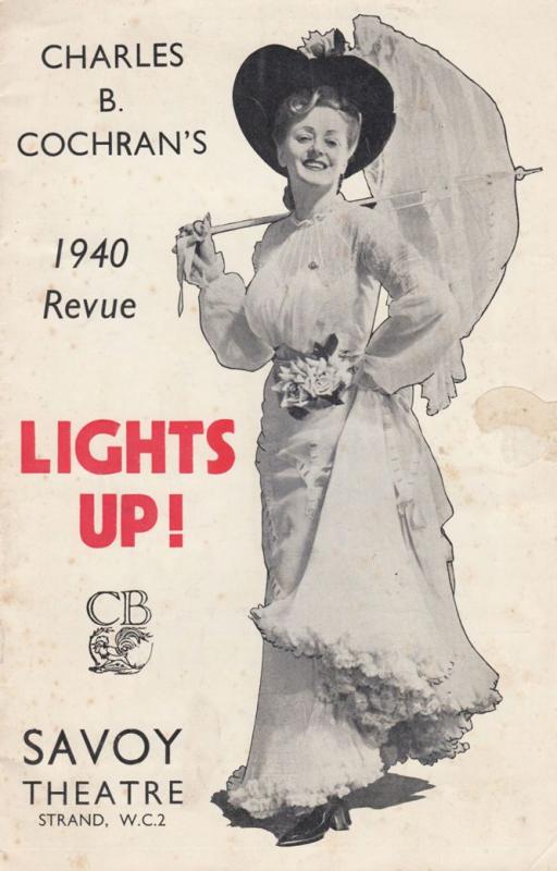 Lights Up WW2 Doris Hare Noel Gay War Drug Song London Variety Theatre Programme