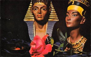 Ancient Egypt's Famed Royal Pair, Akhnaton and his queen Nefertiti Egypt, Egy...