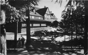 Blairsden California Feather River Inn 1940s Main Building RPPC roadside 7016
