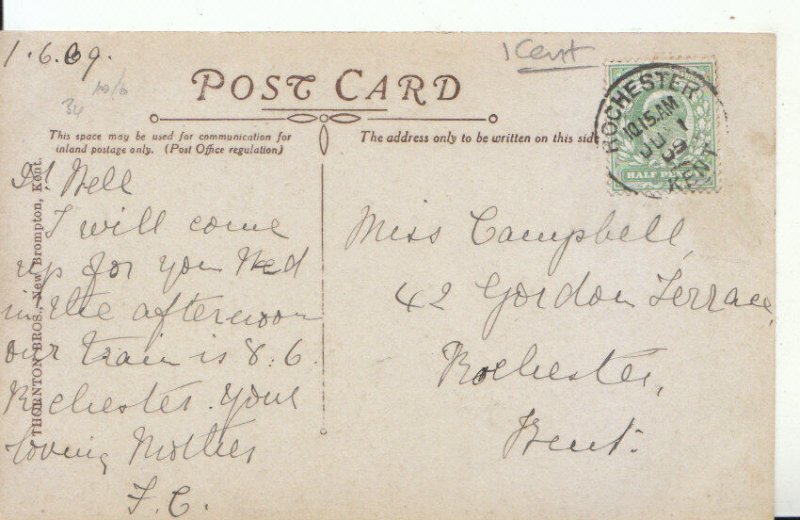 Kent Postcard - Dog Gate - Gordon Hotel - Rochester - Ref 17905A