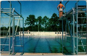 Airmen's Pool at Keesler Air Force Base Biloxi MS Vintage Postcard E26