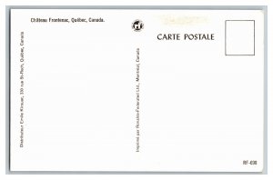 Chateau Frontenac Quebec Canada Postcard Old Cars