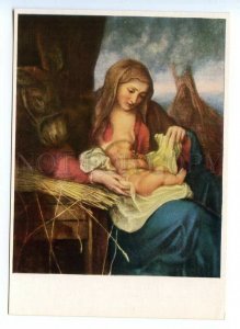 495574 East Germany GDR 1955 year Virgin Mary Van Dyck Christmas