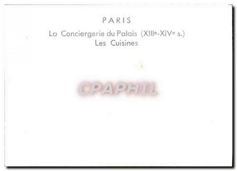 Modern Postcard Paris La Conciergerie Du Palais Kitchens